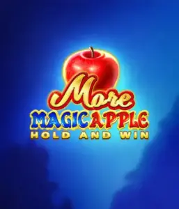 Discover the spellbinding allure of the More Magic Apple slot game by 3 Oaks Gaming, highlighting a luminous red apple on a deep blue background. This image captures the magical theme of the game. Suited for those enchanted by fairy-tale slots, the vibrant color scheme and appealing artwork make this slot stand out. 